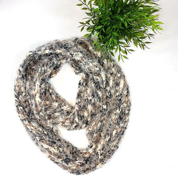 Steve Madden Everyday Gray Nylon Blend Soft Infinity Scarf - Picture 7 of 7